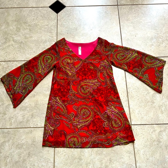 Paisley mini dress EUC - Picture 2 of 2
